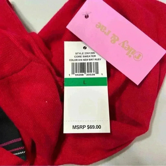 Riley & Rae Women Large Ruby Red Lightweight Long Sleeve Holiday Party Sweater - Picture 6 of 10